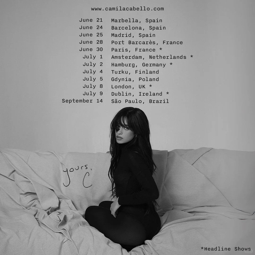 卡妹Camila·2025欧洲巡演|英国|法国|德国|爱尔兰|西班牙|荷兰|芬兰|波兰