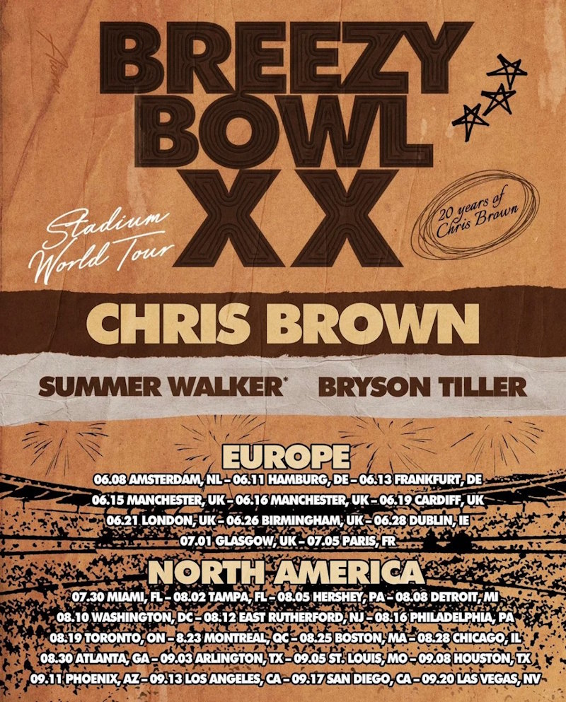 Chris Brown 2025欧洲巡演