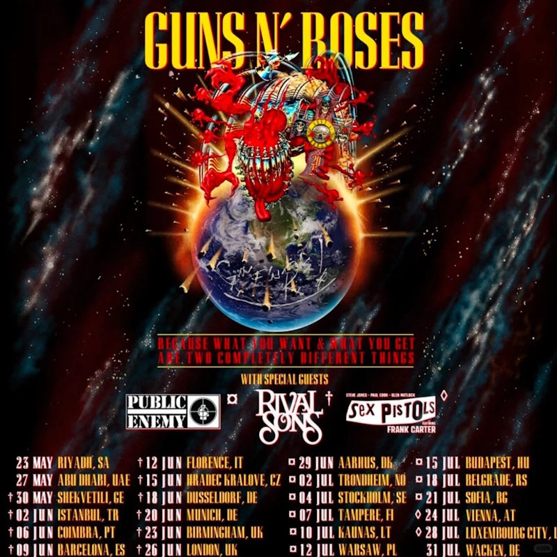 枪花Guns N’ Roses·2025欧洲巡演