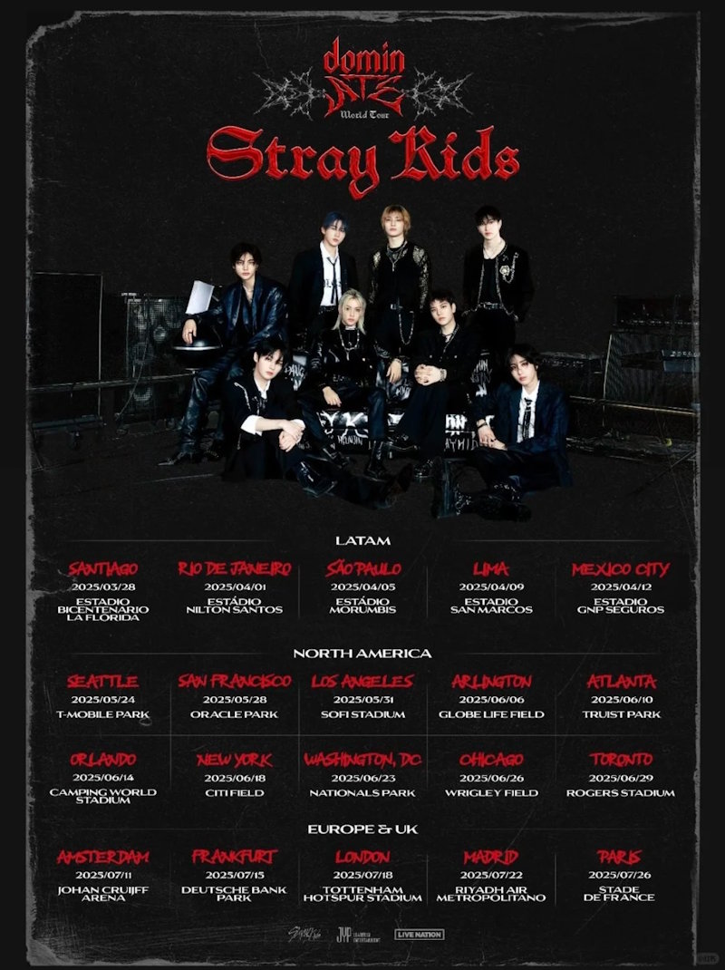 人气KPOP男团Stray Kids【dominATE】欧洲巡演
