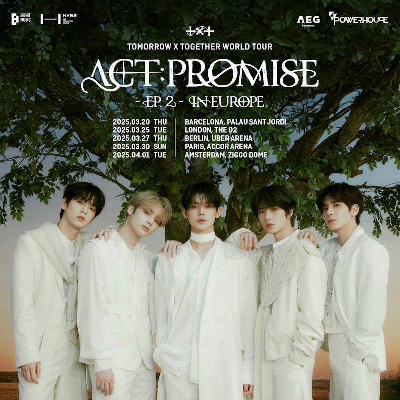 KPOP顶流男团TOMORROW X TOGETHER欧洲巡演